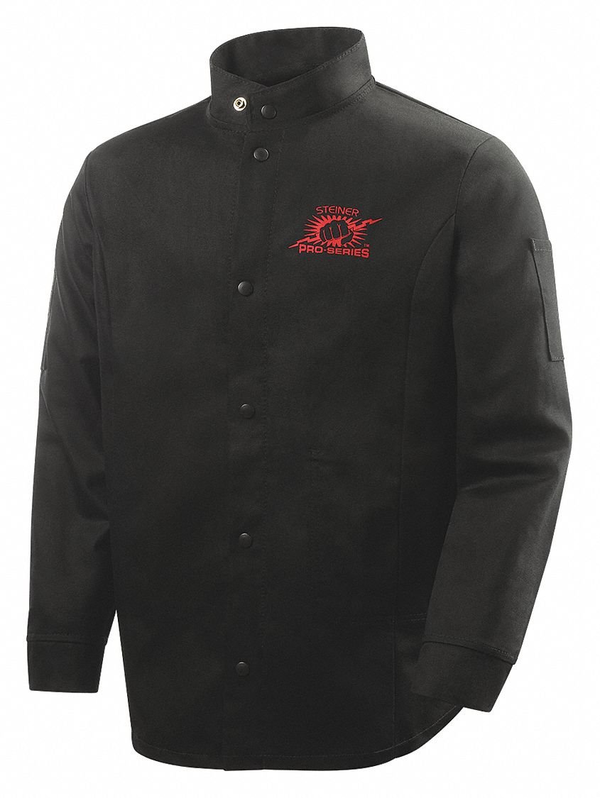 Welding Jacket, Black, Cotton, M