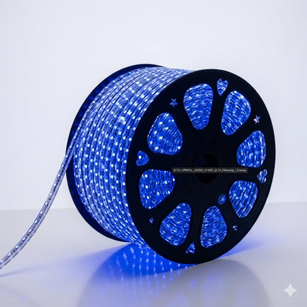 Quace Blue LED Rope Light 14M | Flexible Outdoor & Indoor Decorative Lighting for Home Decor, Weddings, Festivals, Balcony, Garden & Events-image-16