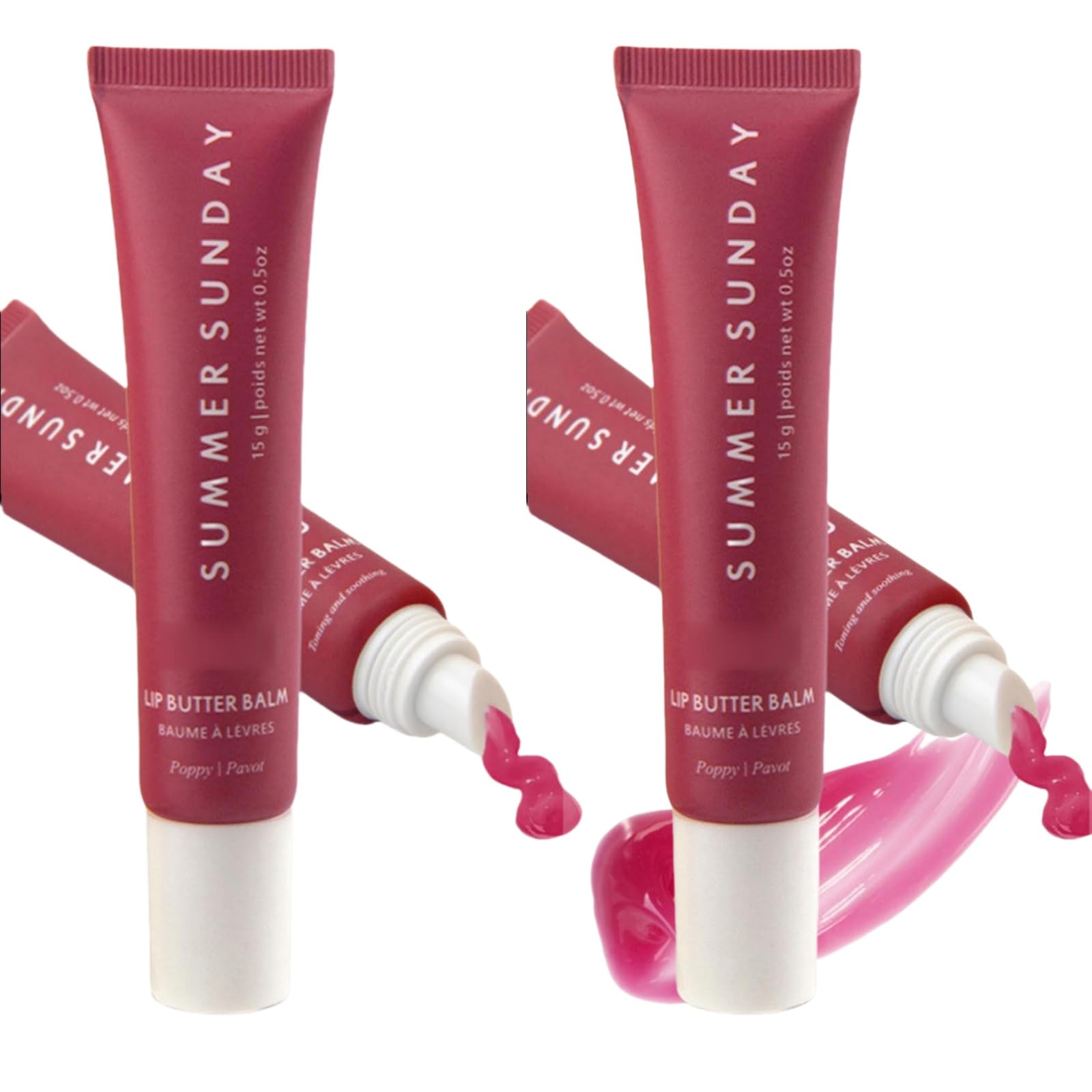 Summer Friday Lip Balm, Summer Sunday Lip Butter Balm Moisturizing Natural Lip Balm, Tinted Lip Balm Lip Mask, Locks in Moisture, Moisturizes and Brightened, Lip Care for Dry Lips Chapped Lips