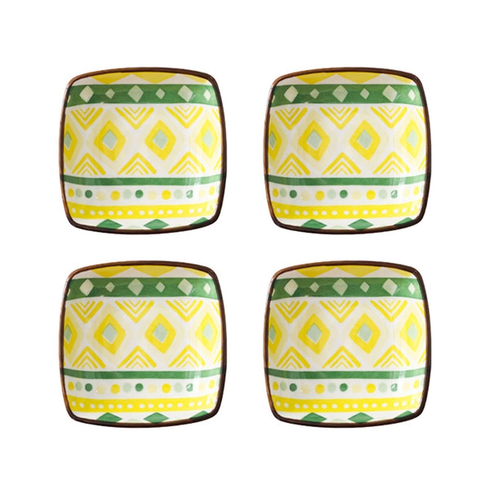 4-Zoll-Keramik-Saucenschalen-Set, Olivenöl-Dip-Schüssel, 4er-Set, Servieren von Soja für Ketchup, Essig