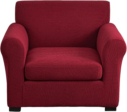 NILUOH Fundas elásticas para sillas de 2 piezas con brazos, fundas de sofá jacquard, fundas gruesas y antideslizantes, protector de muebles para disponible en Yaxa Mexico