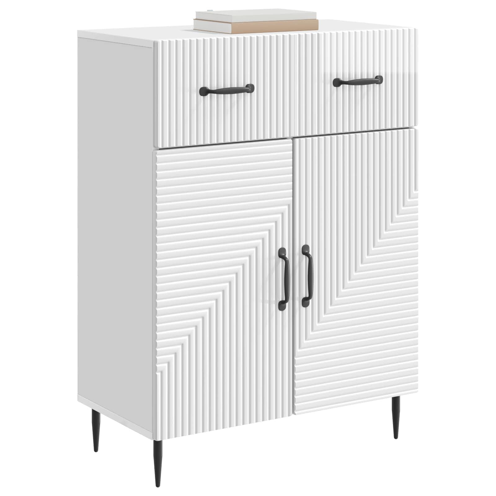 Credenza bianca lucida, 64 x 34,5 x 89,5 cm, comò