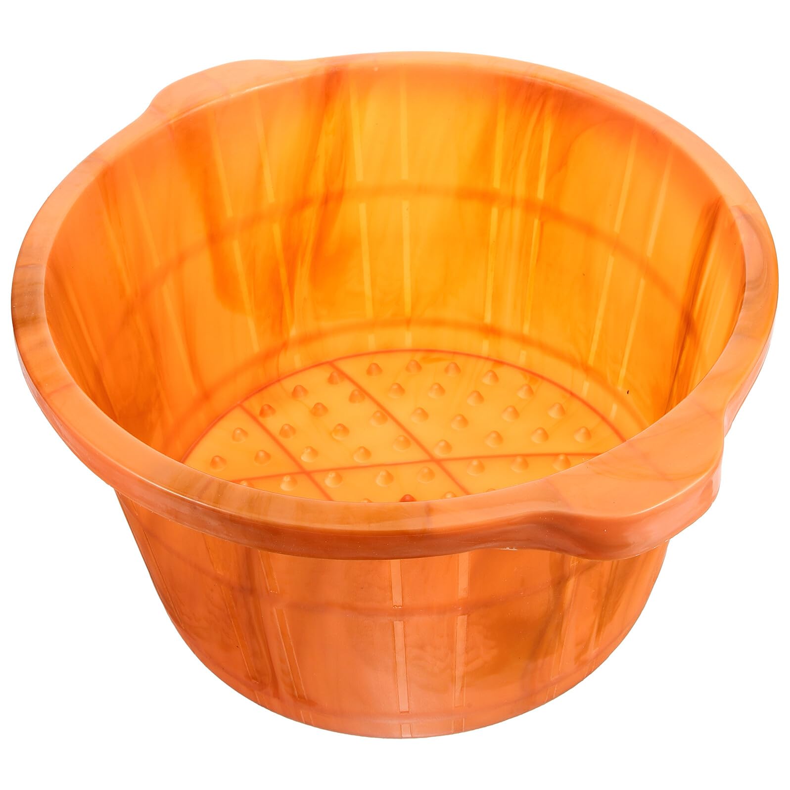 Grande Vasca per Pediluvio in Plastica Effetto Venature Legno, Vasca Idromassaggio i Piedi Spesso e Resistente, Portatile per Uso Domestico e Massaggio Plantare