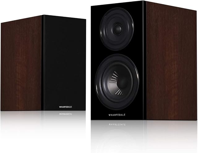Wharfedale Diamond 12.0 Pair of Passive Shelf Speakers, Walnut