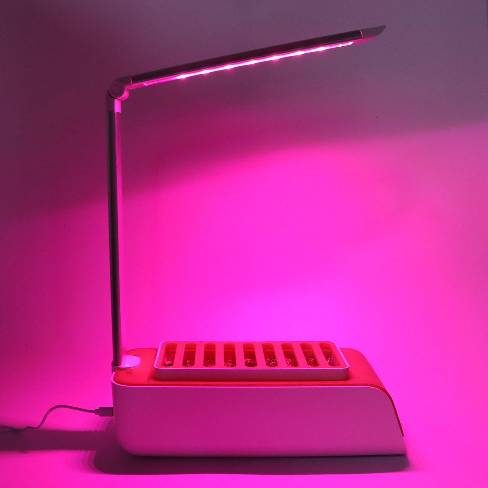 Sistema hidropónico de cultivo de plantas, kit inteligente de jardín interior con luz LED de espectro completo ajustable, pantalla de temperatura, alerta de agua baja, ideal para plantar en casa