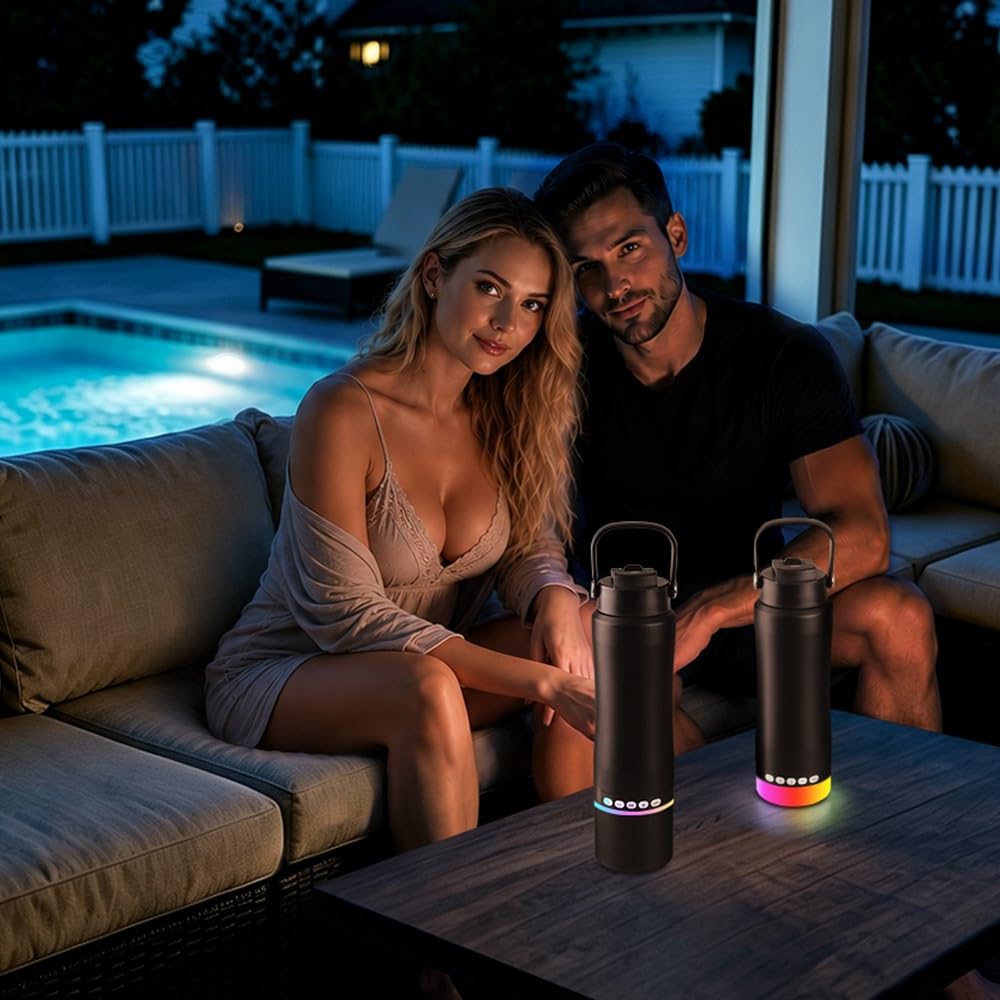 Linterna de camping con botella de agua, luces LED modulares con 5 modos, lámpara recargable para tienda de campaña, senderismo, mochileros de emergencia (negro, linterna con botella de agua)