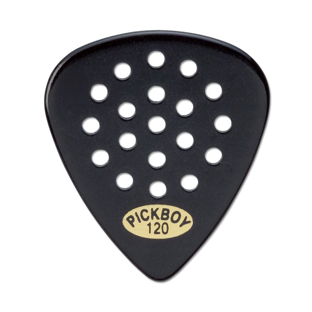 Pickboy Pos-a-Grip, Black, Cellulose, 1.20mm, 10 picks