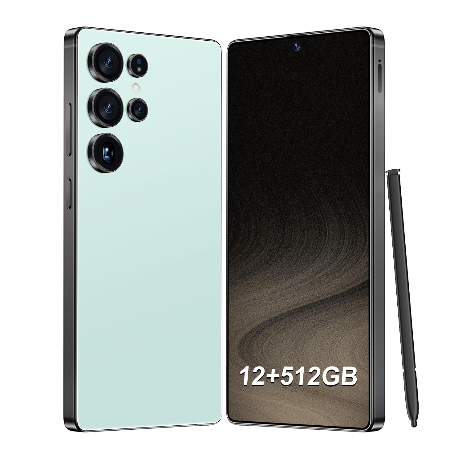 I25 Ultra Unlocked Smartphone,12+512GB Unlocked Phone,Snapdragon 8 Gen3, 6.9" HD+ Display,Built in Pen,7000mAh Dual Speakers 5G/Face ID/Fingerprint Lock/Dual SIM/GPS (Cyan)