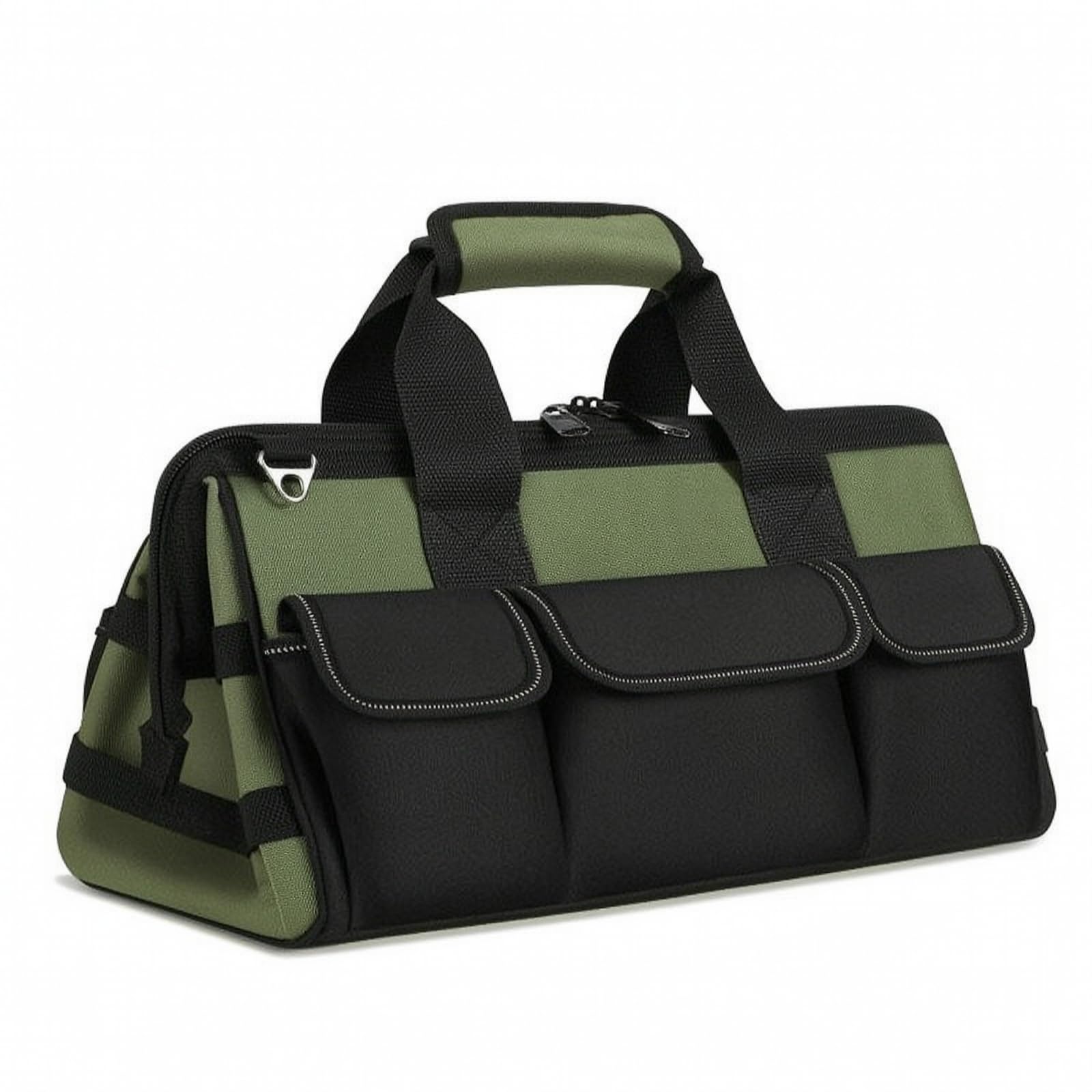 Sac à Outils En Tissu Oxford Robuste Sac à Outils avec Bandoulière Résistant Sacoche pour Techniciens, Bricoleurs, Maison, 18 Pouces