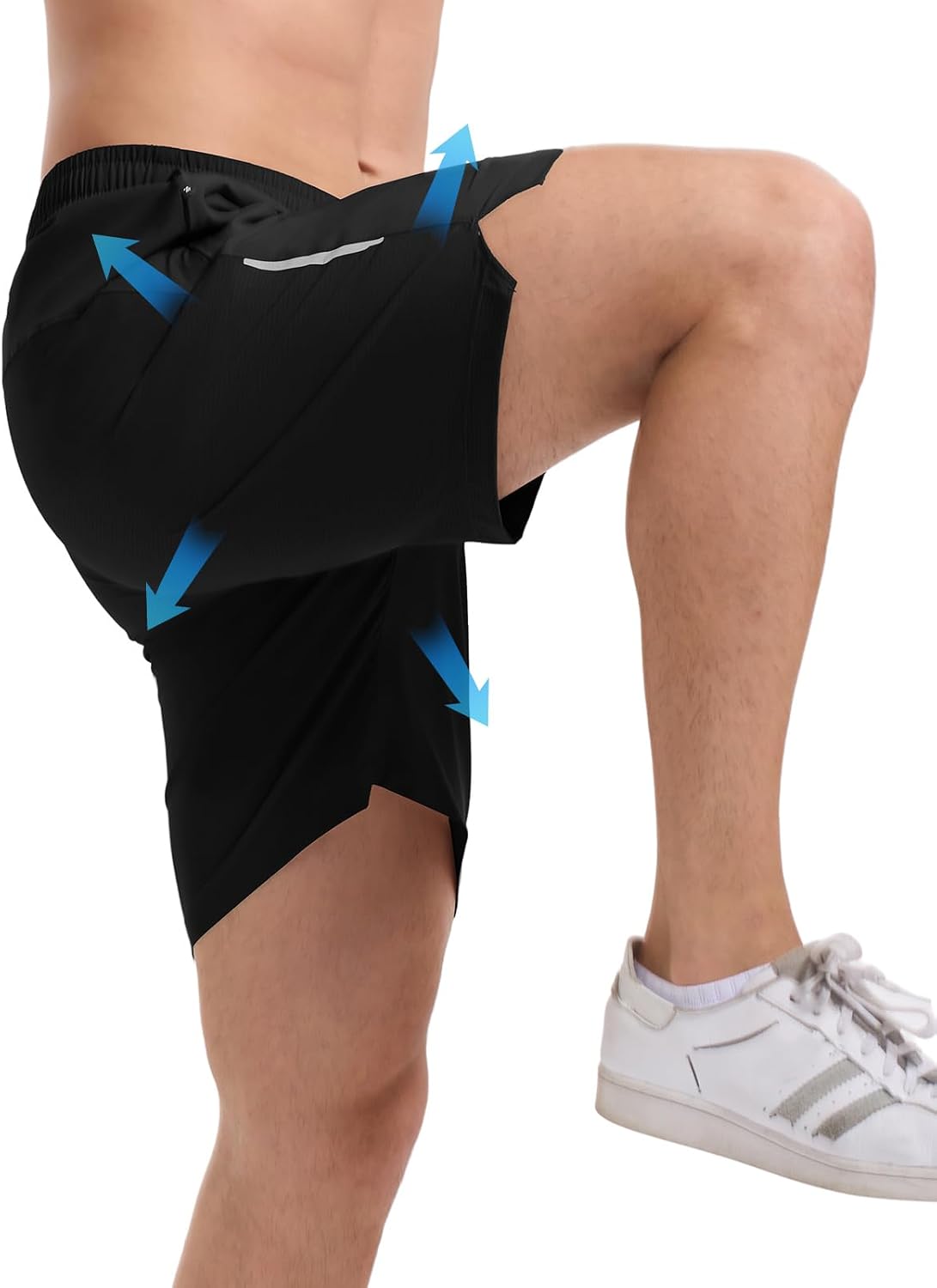 TBMPOY Men's Athletic Running Shorts 7" Lightweight Workout with Zipper Pockets No Liner Quick-Dry Gym Active Shorts