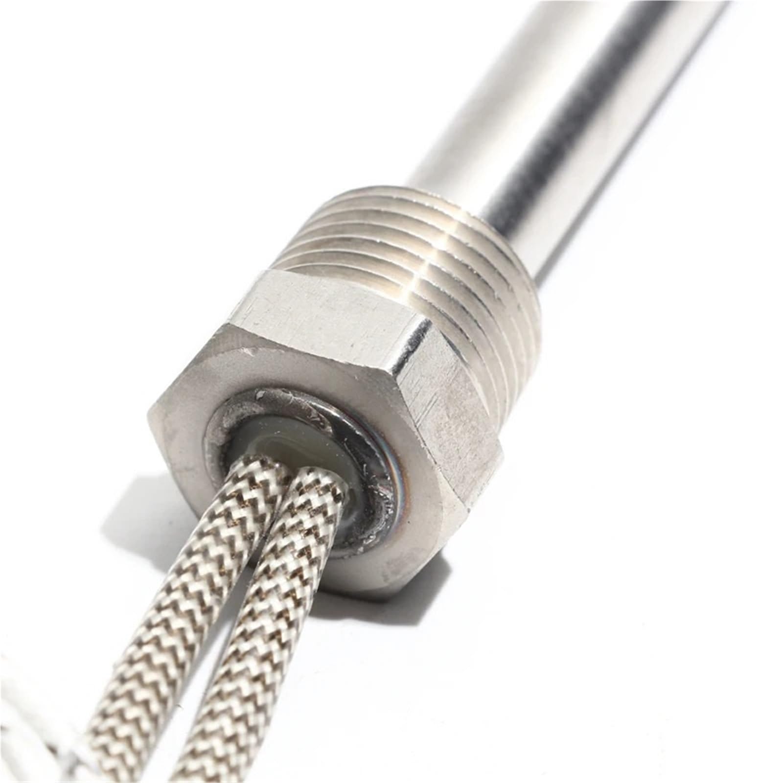 Elemento Calentador de Agua eléctrico, Calentador de Cartucho de inmersión con Resistencia de Varilla cilíndrica de Rosca de 1/2 ", 300/500/1/1, 5/2KW(150mm 500W)