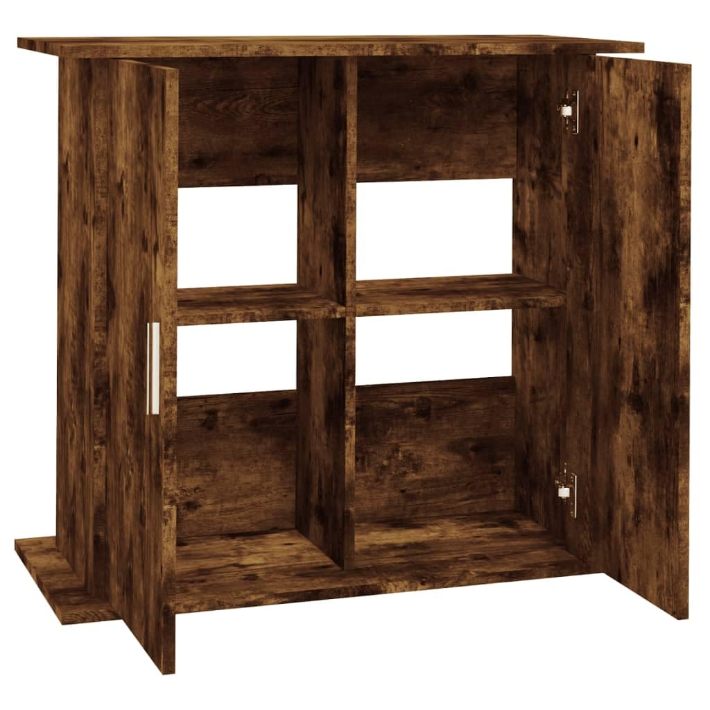 ZEYUAN Aquariumständer Räuchereiche 81x36x73 cm Holzwerkstoff, Aquarium Unterschrank, Aquarium Schrank, Aquariumschrank, Aquarium Tisch, Aquarium Stands 833604