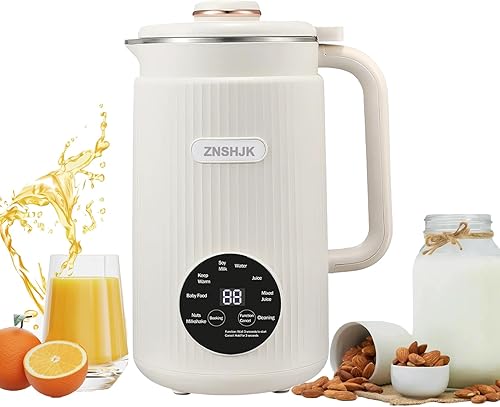 Máquina para hacer leche de nuez 8 en 1, 40 onzas (40.6 fl oz) de almendras, avena, soja, máquina de leche de arroz, batidos de leche a base de