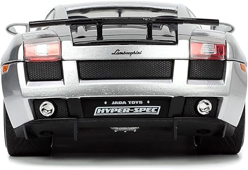 Miniatura 5 de Jada Toys Hyper-Spec 124 Lamborghini Gallardo Superleggera - Coche fundido a presión, color plateado, juguetes para niños y adultos