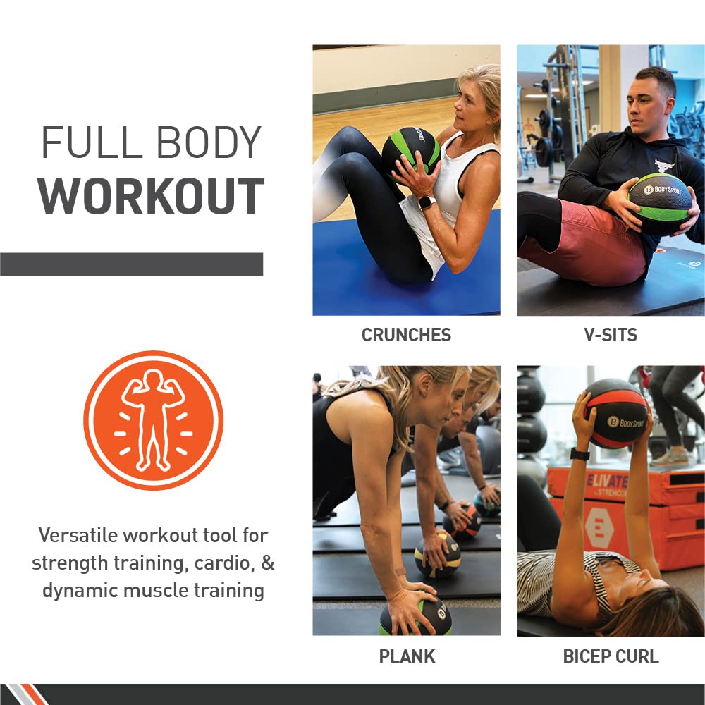 Body Sport Medicine Balls with Exercise Guide