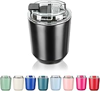 Vista 22 de Puraville Insulated Tumblers with Lid, 10 oz Travel Coffee Mug Stainless Steel Vacuum Cup, Leak Proof Reusable Double Walled Coffee Tumbler for Iced