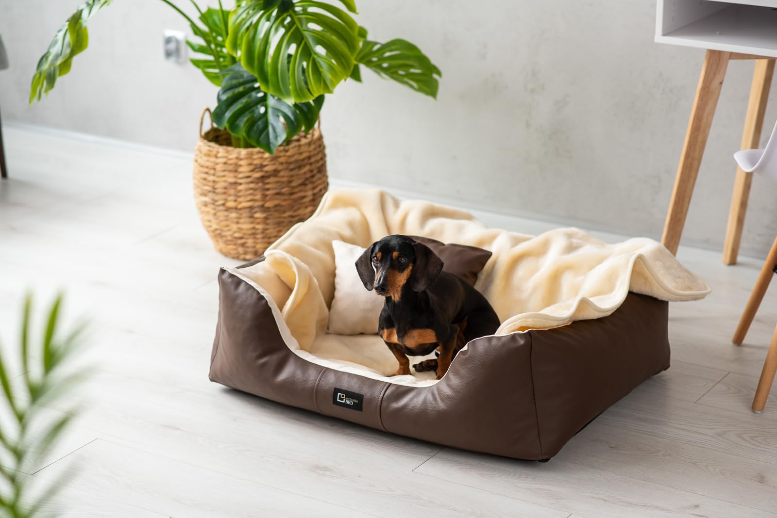 Hundedecke Waschbar Wasserdicht Katzendecke Grosse Mittelgroße Kleine Hunde Katze - Kuscheldecke Decke aus Kunstfell Fellimitat Kunstpelz - Doppelseitig Weich Warm (Hellbeige, 150x100cm)