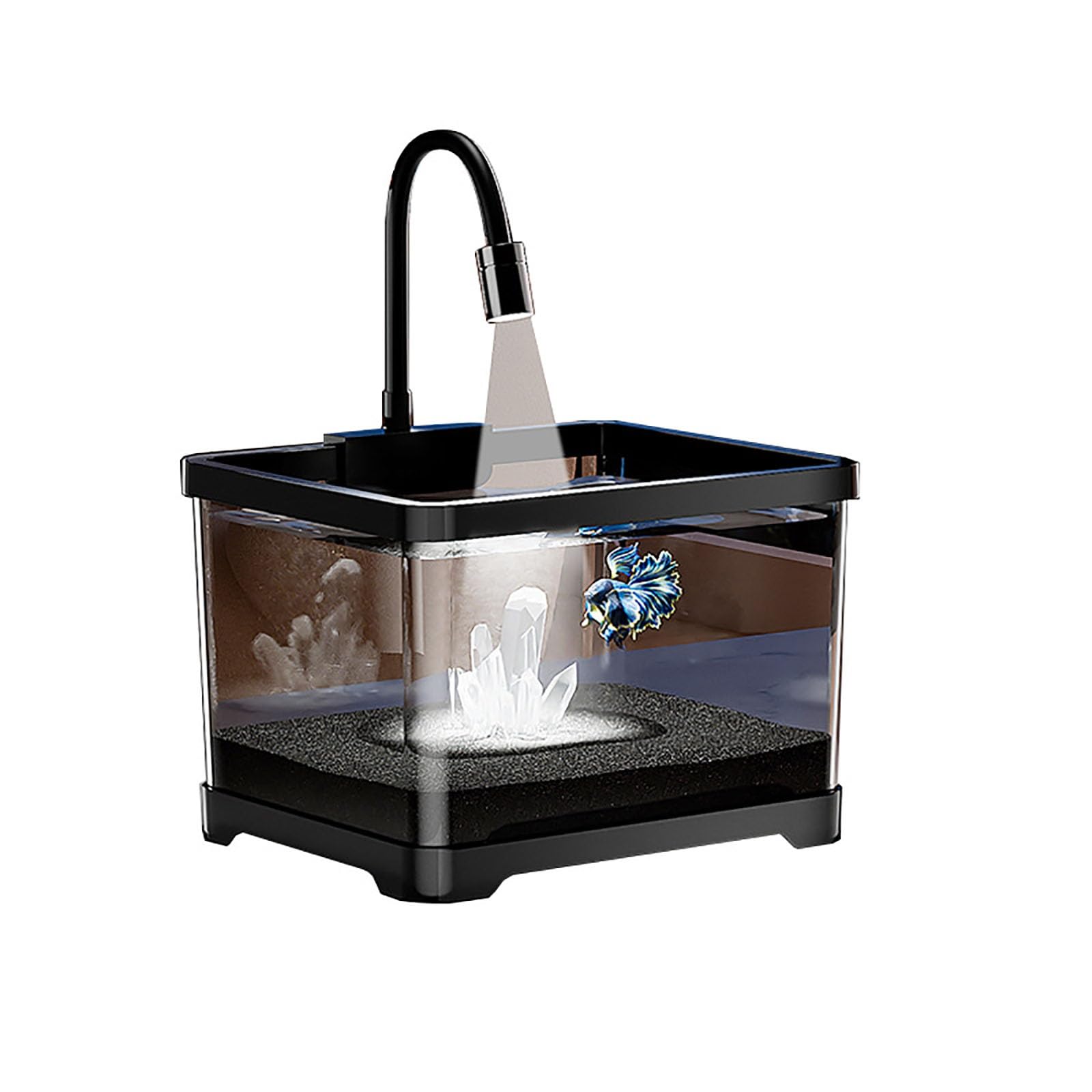 Aquarium Komplett Set, Aquarium Starter Kits Fischtank Tropenfischaquarium,Desktop-Mini-Aquarium