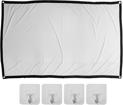 Miniatura 3 de Portable Projector Screen for Home Theater Outdoor HD White Foldable Anti-Crease (60Inch)