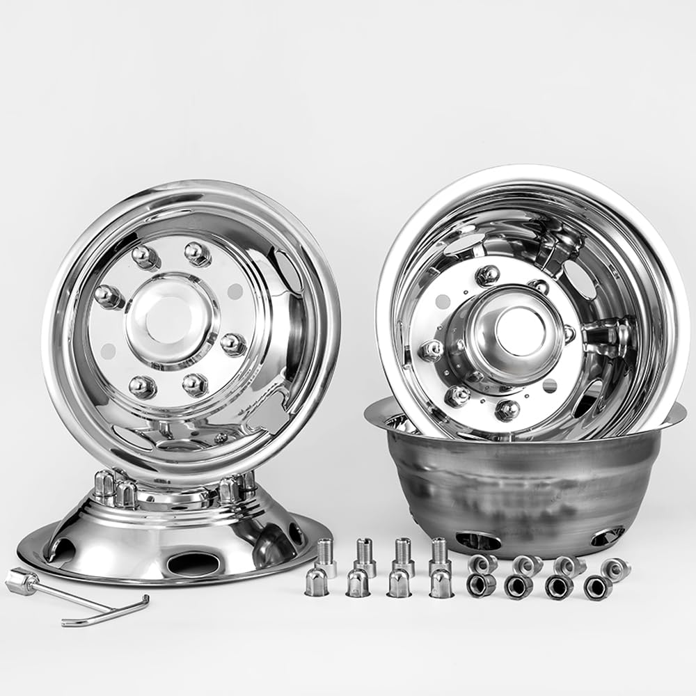 4pcs 17" Dually Steel Wheel Simulators for 2011-2025 Chevy Silverado 3500HD