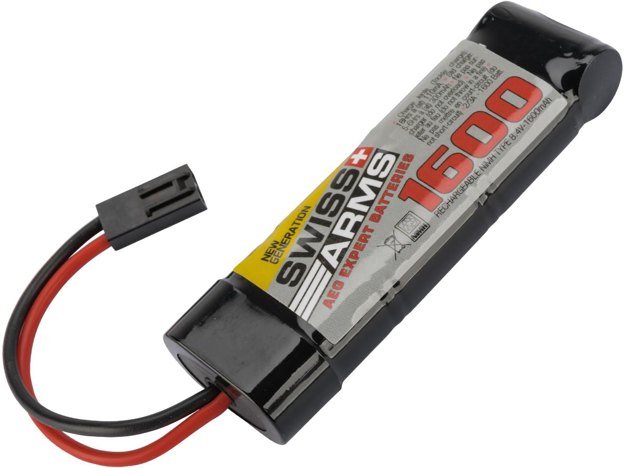 Evike Airsoft - Swiss Arms 8.4v 1600mah NiMH Battery with Small Tam Connector