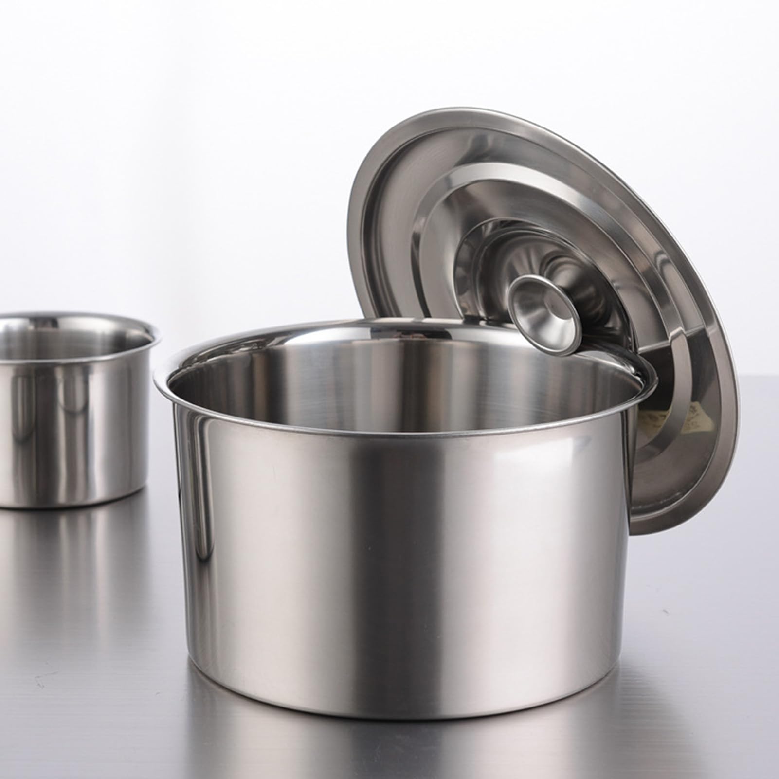 Generic Stainless Steel Sugar Bowls with Lid, Small Condiment Containers for Serving Sugar, Pepper, Salt, Spice, for Home and Kitchen (6.3x6.49x3.46inch), Sliver, Generic20240320