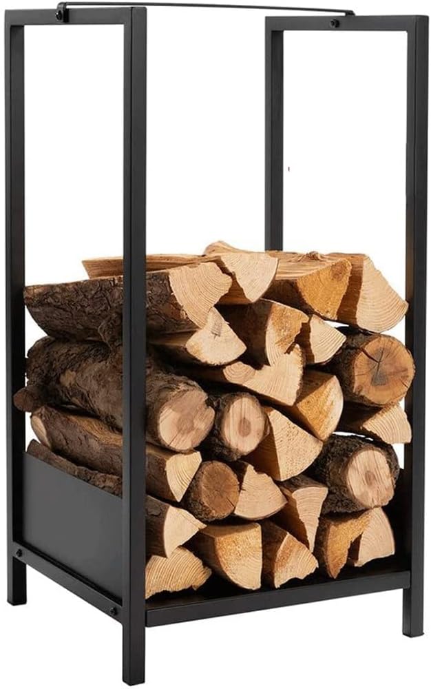 Outdoor Fireplace Firewood Rack Log Store Firewood Rack Indoor Metal Wrought Iron Wood Rack Firewood Carrier Heavy Duty Wood Storage Rack Wood Store