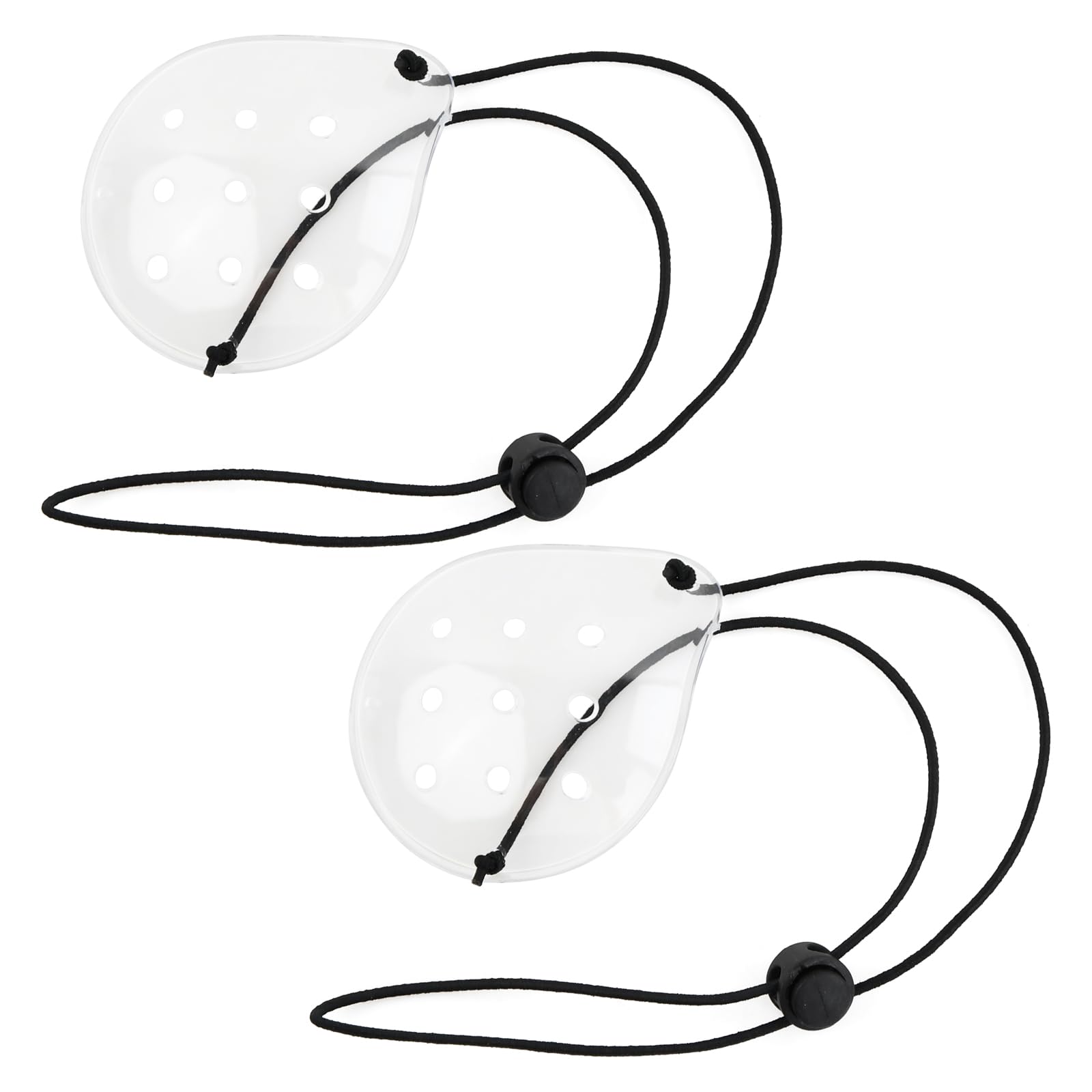 Marjoramy 2 Stück Augenklappe Transparent, Augenklappe aus Kunststoff, Augenschutz Transparent Augenklappen, Atmungsaktiv Augenklappe, Augenschutz Augenklappe für Linke Oder Rechte, Verstellbar