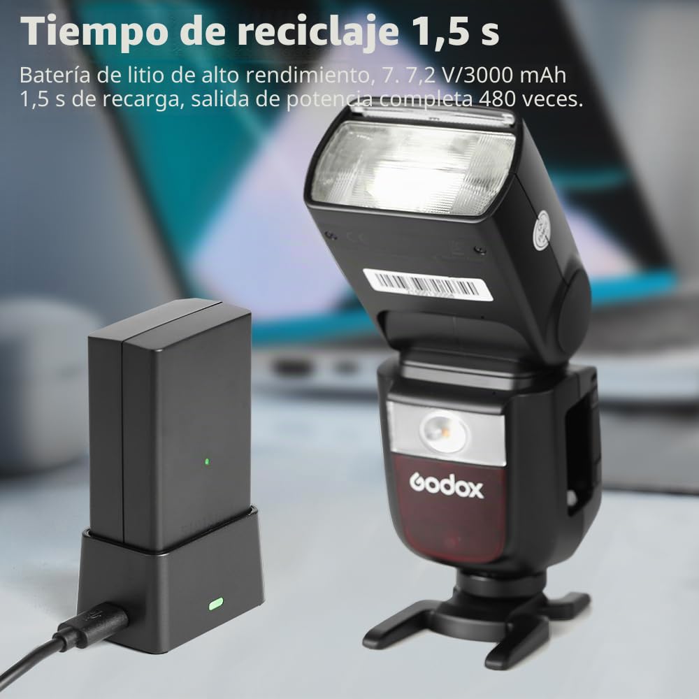 GODOX Batería V1 VB26 VB26A VB26B Li-ion V1S V1N V1C V1F V1O V1 Flash y V860III V860III-S V860III-C V860III-N V860III-O V860III-F V850III AD100PRO