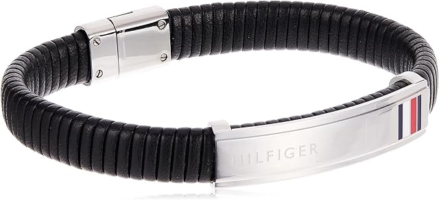Tommy Hilfiger 2790349, Bransoletka męska, 19 cm, Czarna
