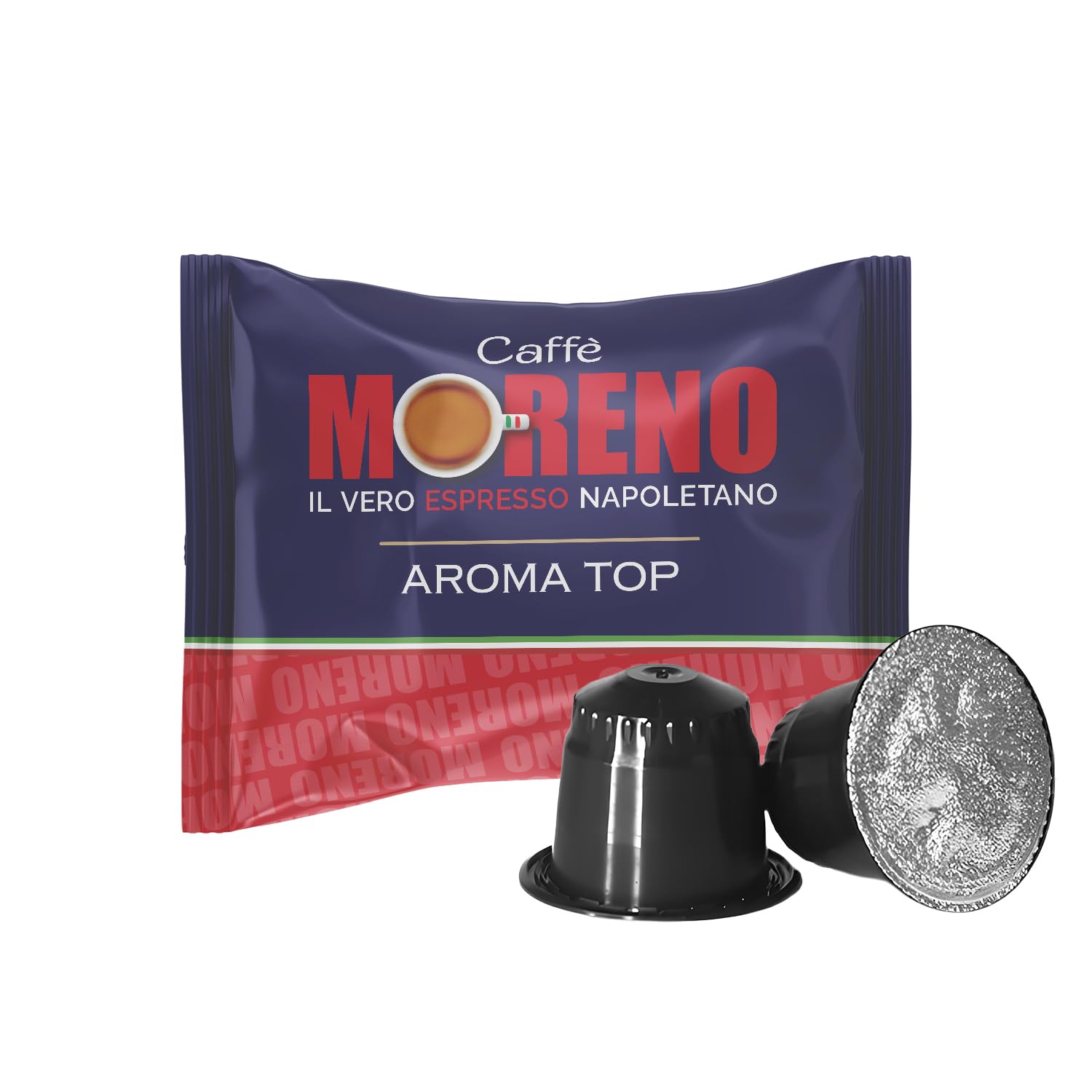 CAFFE' MORENO - 200 Capsule Compatibili Per Nespresso, Dolcezza Inconfondibile, Miscela Aroma Top, Cialde Compatibili per Macchine ad Uso Domestico Nespresso* da 6,5g