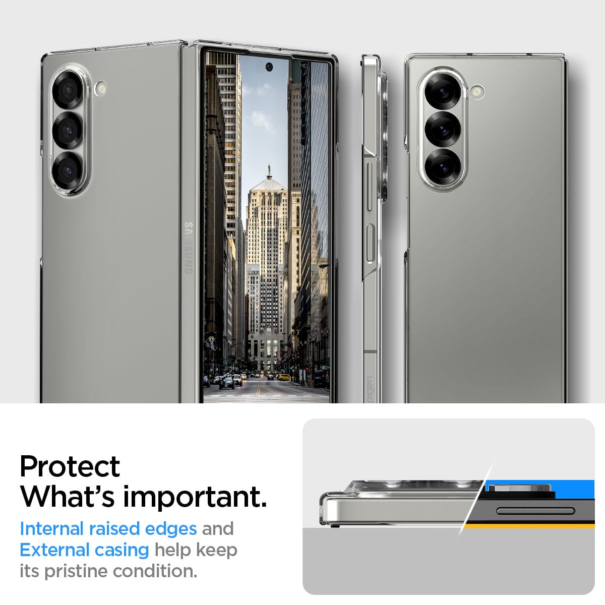 Spigen Cover Air Skin Compatibile con Samsung Galaxy Z Fold 6 - Trasparente
