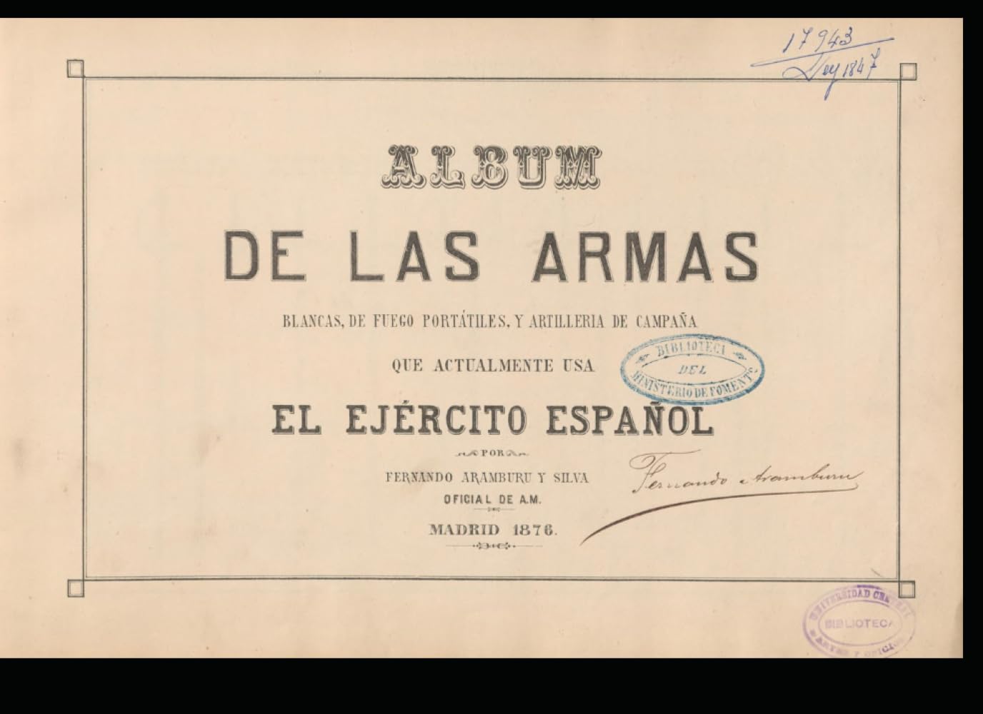 Álbum de las armas del Ejercito Español. 1876: Edición Facsímil