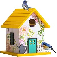Spring Melody Bluebird House - Durable Composite Nesting Box for Bluebirds, Sparrows, Chickadees - 5-Year Weatherproof Hanging Birdhouse