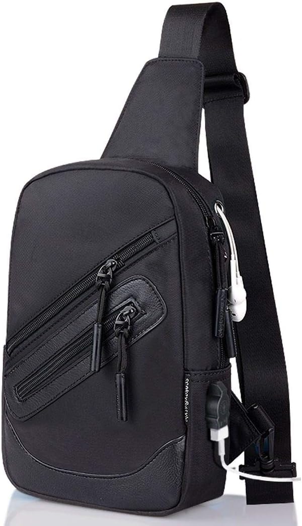 DFV mobile - Backpack Waist Shoulder bag Nylon for Qumo Quest 458 - Black
