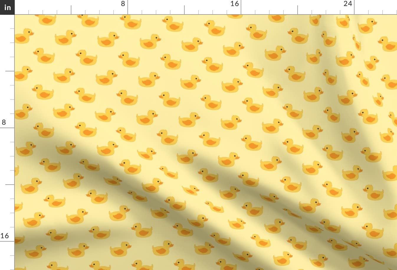 Spoonflower Fabric - Rubber Duck Yellow Shower Kids Easter Nursery Printed on Chiffon Fabric by The Yard - Sewing Fashion Apparel Dresses Home Decor