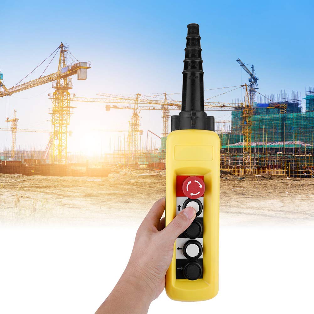 Interruttore Paranco a Catena 500V con Pulsante Sollevamento Arresto Emergenza e Controllo Sicurezza per Gru Industriale Funzione Protezione
