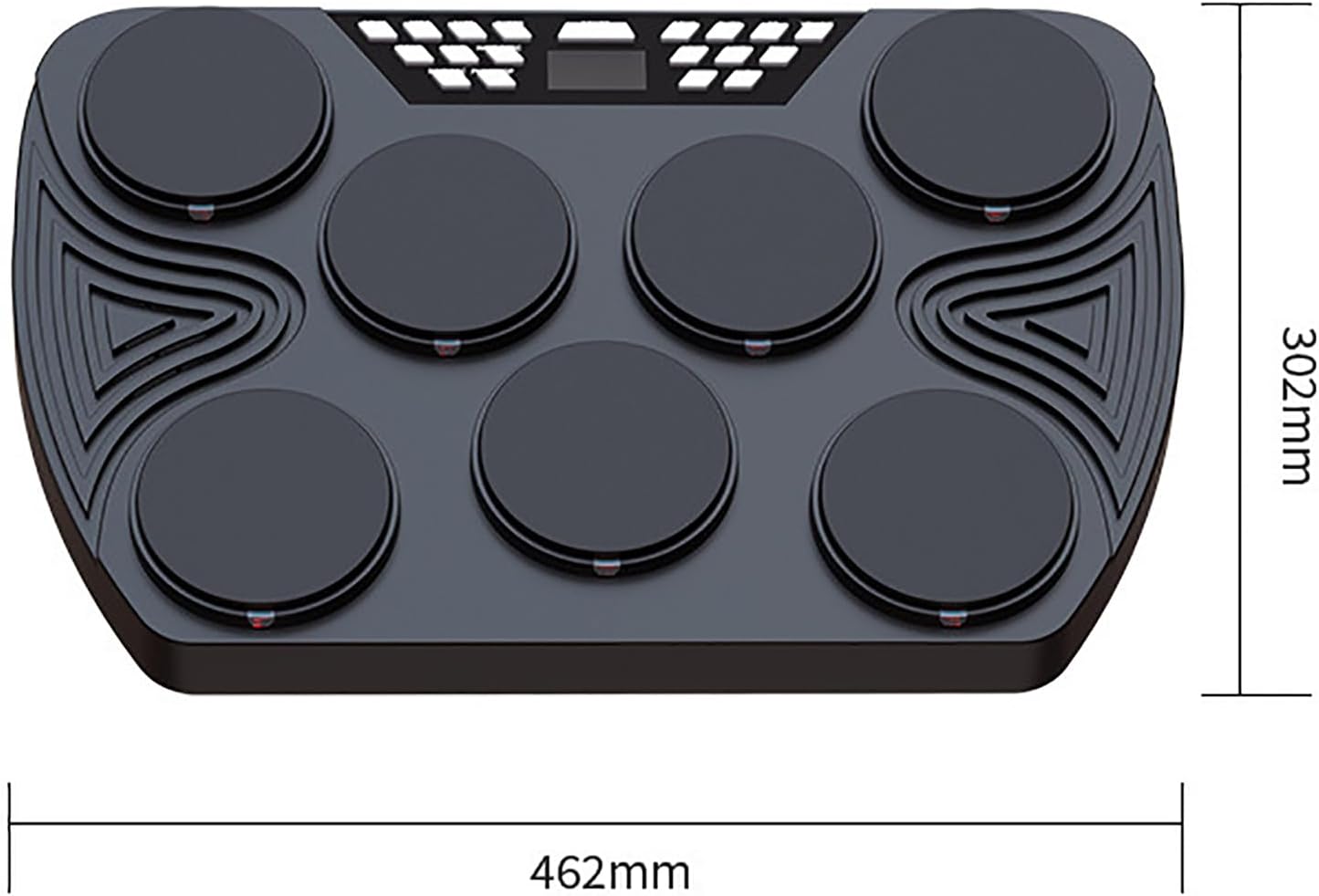 WIKINK Electronic Drum Kit, 7 Pad Digital Electric Drum Kit, Electronic Drum Practice Pad Mat with Build-in Stereo Speakers, Foot Pedals, Drum Sticks,for Kids Adult Beginner