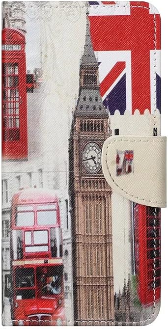 For iPhone 15 Pro Max Case Leather Wallet Flip Folio Stand View Bookstyle Case with Card Holder Stand Silicone Bumper Shockproof Slim PU Cover for iPhone 15 Pro Max Bell tower