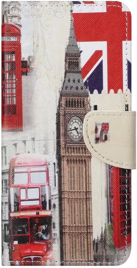 For iPhone 15 Pro Max Case Leather Wallet Flip Folio Stand View Bookstyle Case with Card Holder Stand Silicone Bumper Shockproof Slim PU Cover for iPhone 15 Pro Max Bell tower
