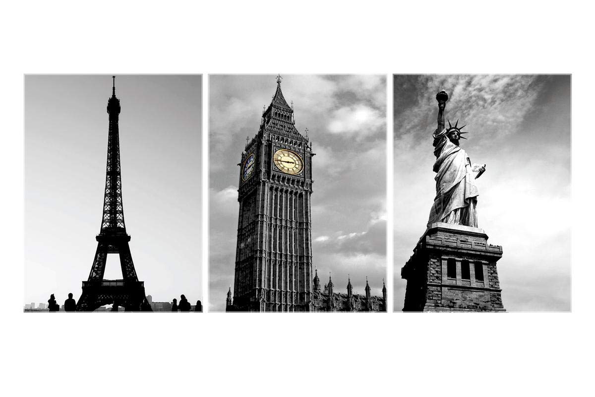 SAF Tower Textured Panel Paintings - Set of 3 -2 SAF Tower Textured Panel Paintings - Set of 3 -2