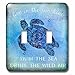 3dRose lsp_271192_2 Blue Underwater Turtle Illustration with Typography Toggle Switch, Mixed