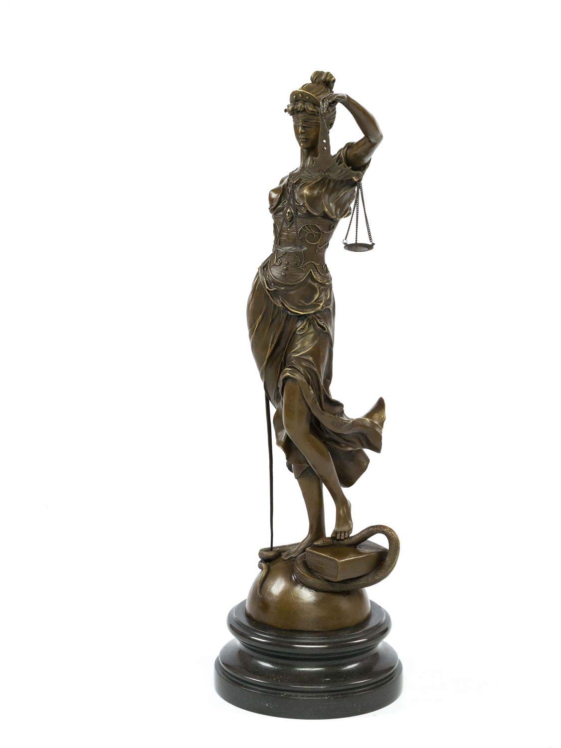Amazon.de: aubaho XL 63cm Bronzeskulptur Justitia Justizia Bronze