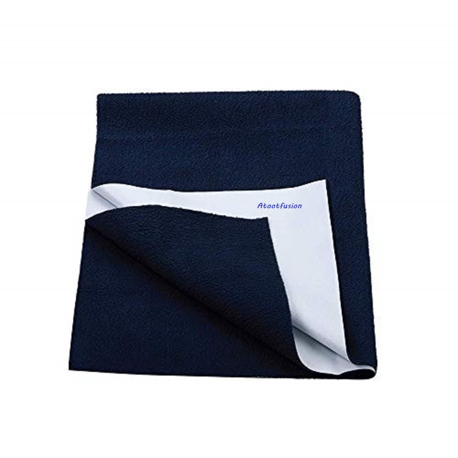 ATOOTFUSION Soft & Water Proof Baby Dry Sheet/Bed Protector,Reusable Bed Underpad, Waterproof Bed Pad & Pee Pad, Perfect for Kids, Adults, The Elderly (Large (140 x 100 cm), Dark Blue) ATOOTFUSION Soft & Water Proof Baby Dry Sheet/Bed Protector,Reusable Bed Underpad, Waterproof Bed Pad & Pee Pad, Perfect for Kids, Adults, The Elderly (Large (140 x 100 cm), Dark Blue)