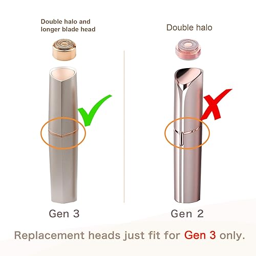 Miniatura 2 de Generation 3 Cabezales de repuesto para un toque de acabado impecable, recorte de precisión de doble cuchilla para afeitadora eléctrica para mujer,