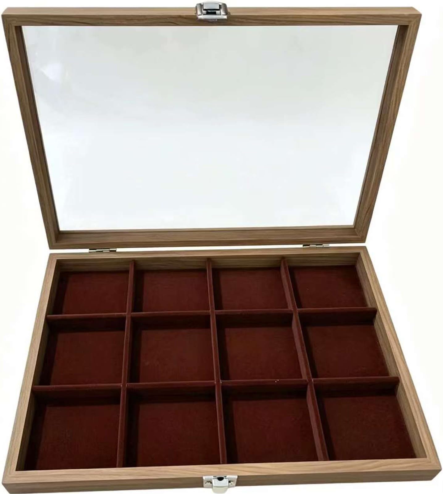 Drewniany organizer na biżuterię, taca na biżuterię, styl vintage, idealny wybór do kolekcji biżuterii damskiej, dostępnych w wielu stylach (1 warstwa T)