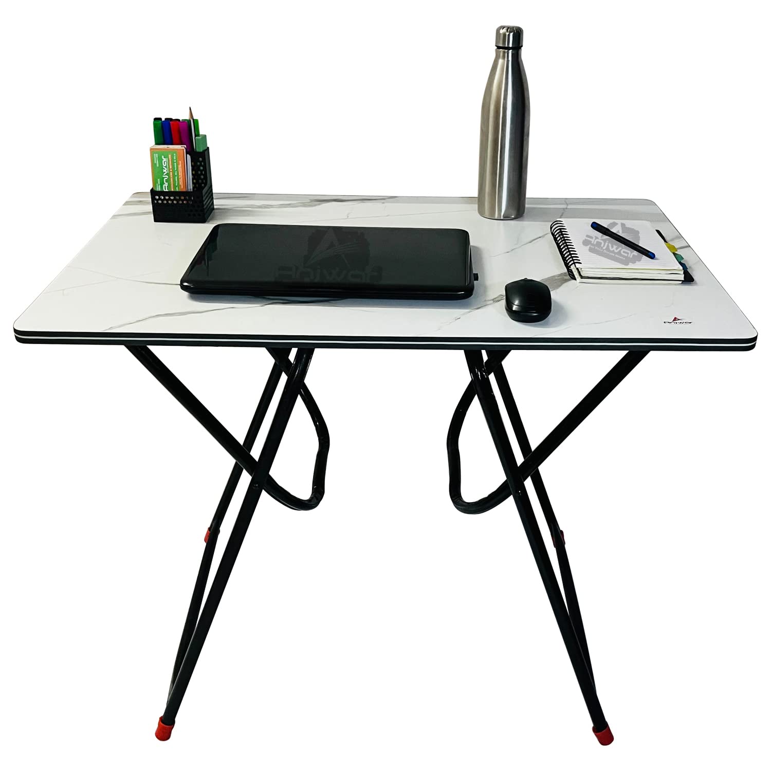 ANJWAR Folding Table with Iron Legs Computer Table Multi Purpose