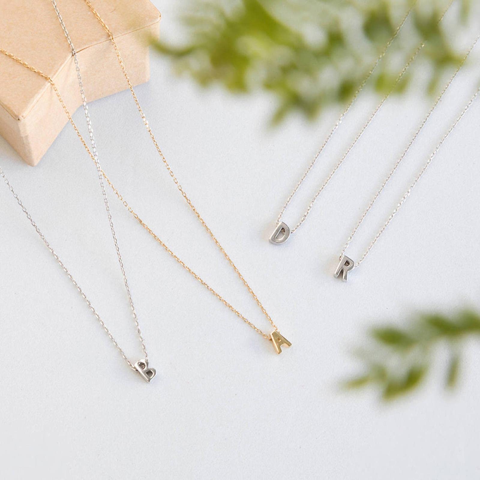 1 Stuks Initial Letter Ketting & 1 Stuks Korte Ketting, Mode 1 Stuks Initial Letter Ketting & 1 Stuks Korte Ketting, Mode