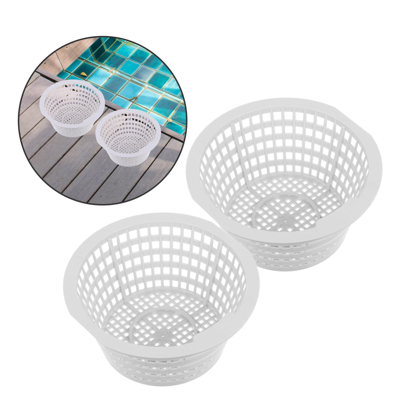 Sosoport 6piezas Cesta De Filtrado para Piscina Filtro De para Skimmer Accesorio Desmontable para De Instalación y Limpieza
