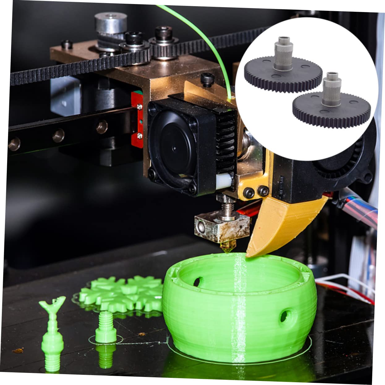 PartyKindom 6stücke Drucker Extruder Feeder Zahnrad Zähne Edelstahl Extrusionsrad Präzise Drucker Teile Für Verbesserte Leistung